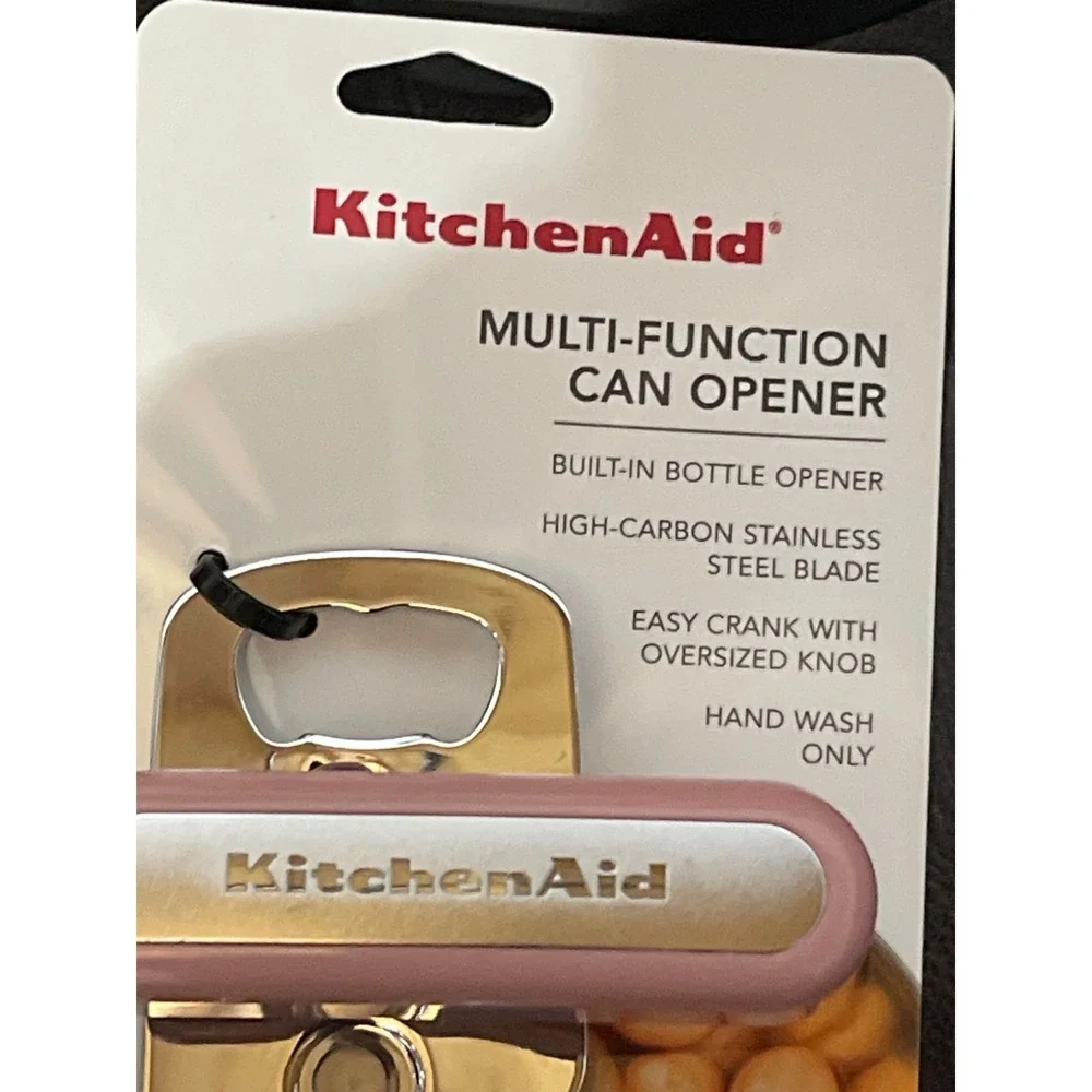 KitchenAid Kitchen Tool Set Pink Stainless Steel Masher Shears Can Opener 15pc